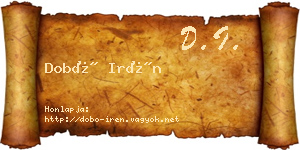 Dobó Irén névjegykártya